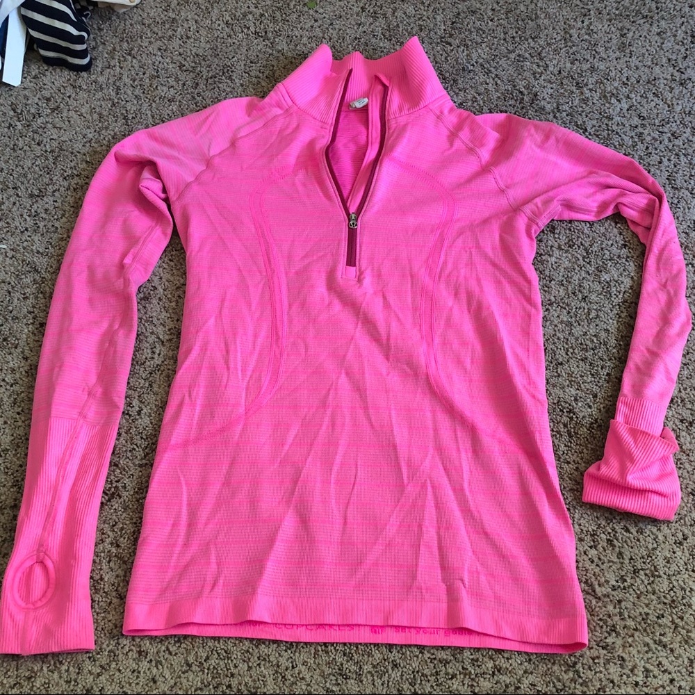 Lululemon Swiftly tech 1/4 zip 6 hot pink